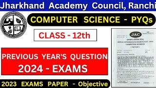 Computer Science PYQs 2023jac board class 12th computer science pyqs 2023rahul commerce academy [upl. by Solenne]