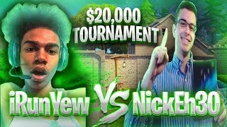 iRunYew vs NickEh30 • 20000 Tournament  Friday Fortnite [upl. by Gnivri441]