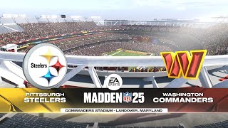 Madden NFL 25  Pittsburgh Steelers Vs Washington Commanders PS5 Week 10 Quick Presentation [upl. by Jonina798]