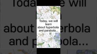 difference between parabola and hyperbola hyperbola parabola learn maths funnyvideo projects [upl. by Lianne]