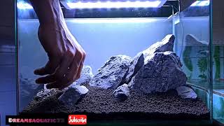 Membuat aquascape tema iwagumi tank 40cm part 16 [upl. by Dragelin]