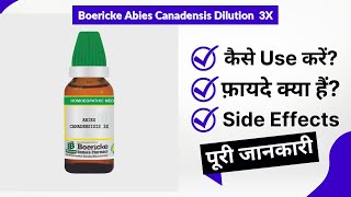 Boericke Abies Canadensis Dilution 3X Uses in Hindi  Side Effects  Review [upl. by Bouchard]