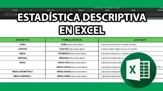 Estadística Descriptiva para Datos No Agrupados en Excel Funciones y Análisis de Datos Parte 1 [upl. by Anirbys]