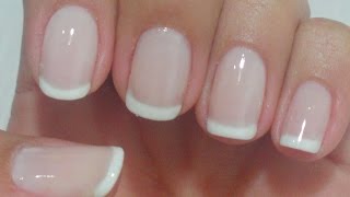 Como Fazer Francesinha Manual Bela e Simples Nail Art [upl. by Seuqram101]