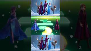 Team Frozen Elsa 🆚️ Anna 🆚️ Olaf 🆚️ Kristoff Coffin Dance 🕺 Tiles Hop coffindance shorts tileshop [upl. by Dj]