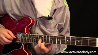 The Double Stop A Blues Rhythm  Lead Guitar Lesson [upl. by Sesmar393]