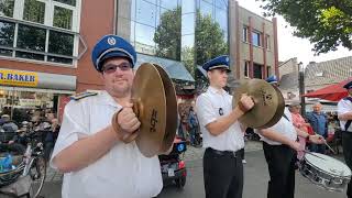 Grevenbroicher Schützenfest 2023  Musikzug Orken 1969 am Marktplatz 292023 [upl. by Parik443]