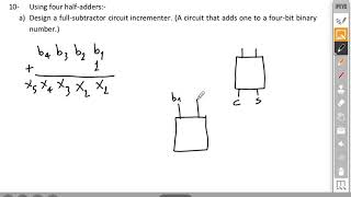 Arabic Design a fullsubtractor circuit incrementer using 4 halfadders [upl. by Llenna]