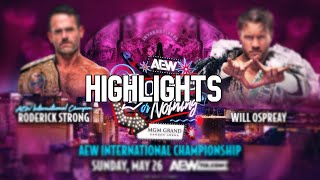 Roderick Strong vs Will Ospreay  Double or Nothing 2024  Highlights [upl. by Menell557]