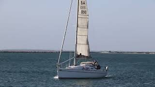 Yachts enjoying an evening sail in the channel Outer Harbor Adelaide South Australia 2 [upl. by Olrac]