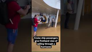 Cruise ship passengers give firsthand view of sailing through a hurricane hurricane cruise [upl. by Ralyat]