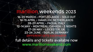 Tickets available now for the 2023 Marillion Weekends [upl. by Wivinia]