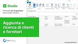 Studio  Aggiunta e ricerca di clienti e fornitori [upl. by Nayk]