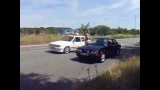 ford rs turbo vs xr3i race on start line [upl. by Gnaw]