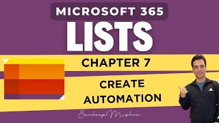 Microsoft 365 Lists  Chapter 7  How To Create Automation For List Data  Microsoft 365 Tutorial [upl. by Zobe]