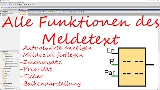 Meldetext alle Funktionenua TickerampBalkendarstellungTutorial deutsch HD I LOGOkurs Teil 9 [upl. by Llyrat]