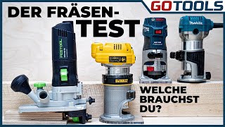 🔥 Kanten Oberfräsen Einstiegsklasse  Vergleich Bosch Makita Dewalt und Festool  inkl Verlosung [upl. by Emelina]