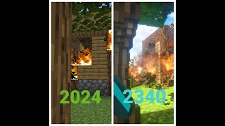 MINECRAFT 2024 vs 2340 [upl. by Ellekim]