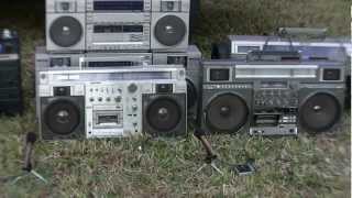 Sanyo MX920 JVC RCM90 Conion C100F Boombox Stereo Review comparison [upl. by Aniweta]