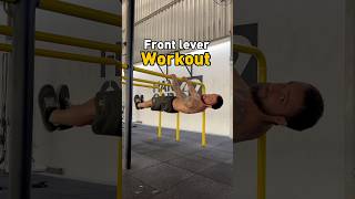 Treino de FRONT LEVER COMPLETO 🤯🔥 frontlever frontlevertraining streetworkout calistenia pull [upl. by Dottie]