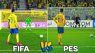 CRISTIANO RONALDO Penalty Kicks  FIFA vs PES From 2005 to 2024 [upl. by Drahnreb]