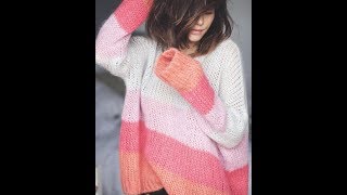 Вязаные Спицами Свитера Пуловеры  2019  Knitting Knitwear Pullovers [upl. by Mari]