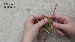 Tutorial How to knit the Ktbl and K2togtbl stitches [upl. by Yttak724]