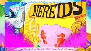 Krewe of Nereids Mardi Gras Parade 2024 Waveland Mississippi [upl. by Derrick78]