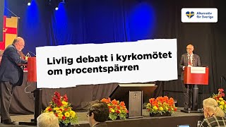 Livlig debatt i kyrkomötet om procentspärren [upl. by Essilevi643]