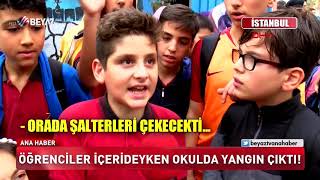 İstanbulda okulda yangın paniği [upl. by Casilda]