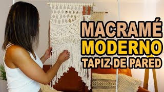 Tapiz de MACRAMÉ paso a paso Tutorial de macrame facil en español tejido de pared estilo boho [upl. by Eirrotal]