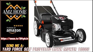 Overview Yard Force Self Propelled Lawn Mower Briggs amp Stratton 150cc Gas Engine 22inch Amazon [upl. by Doersten]