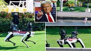 Trump beefs up security with robot dog seen patrolling MaraLago estate [upl. by Tierell]