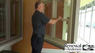 Double Hung Window Demonstration  Peoria IL  Renewal by Andersen [upl. by Nelleyram]