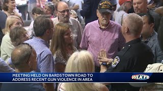 Meeting held on Bardstown Road to address recent gun violence in area [upl. by Selij]