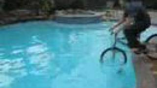 Retards do backflips in pool with mountain bikes [upl. by Smail]