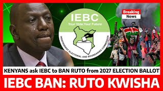 Kimeumana‼️ANGRY KENYANS order IEBC to BAN RUTO from 2027 election BALLOT to AVOID theft of VOTES [upl. by Llacam]