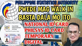 PWEDE MAG WALK IN Kapag May National ID  PHILSYS ID Digital or Temporary sa Lahat ng PSA outlet [upl. by Ialda]