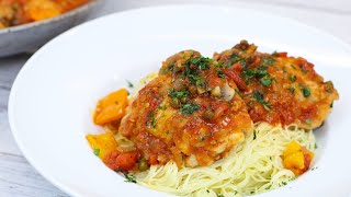 Receta Pollo Italiano  Pollo Cacciatore  Pollo a la Cacciatore  cocina fina [upl. by Ettesel]