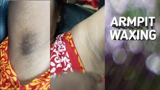 Armpit wax at home wax Armwax tutorial video [upl. by Knutson]