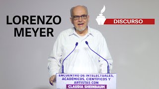 Lorenzo Meyer habla ante intelectuales académicos científicos y artistas con Claudia Sheinbaum [upl. by Eslehc]