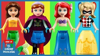 ♥ Learning Colors LEGO Disney Princess Ariel Belle Finger Family Nursery Rhymes Wrong Legs for Kids [upl. by Eleon144]