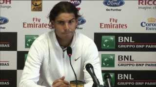 Nadal Discusses Beating Gulbis In Rome [upl. by Nalra609]