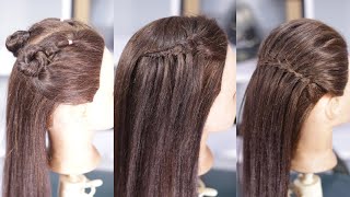 3 Hairstyle Your Beautiful Face  Simple And Easy Hairstyle  Wedding Hairstyle [upl. by Iramo]