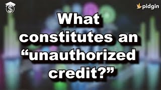 What is an “unauthorized credit” ACH [upl. by Airolg]