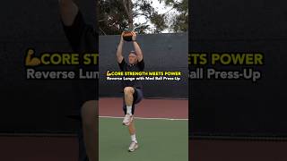 Core Stability amp Balance Med Ball Reverse Lunge for Tennis 🎾💪 [upl. by Nlycaj]