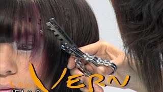 HairWorld MilanoCurls purple mid length Bob with rounded and defined fringe vern hairstyles 04 [upl. by Ki396]