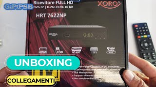 Decoder Digitale Terreste DVBT2 XORO HRT 7622 NP  Unboxing amp Collegamenti alla TV [upl. by Oicnevuj]