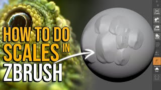 How to SCULPT SCALES in ZBrush  🥝 FREE DOWNLOAD [upl. by Bidle571]