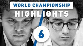 Carlsen vs Caruana Game 6 Highlights World Chess Championship 2018 [upl. by Crockett638]